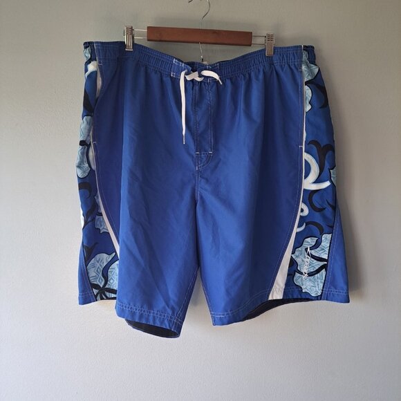 Speedo Mens Swim Trunks XL Board Shorts mesh Lined Drawstring - Picture 2 of 12